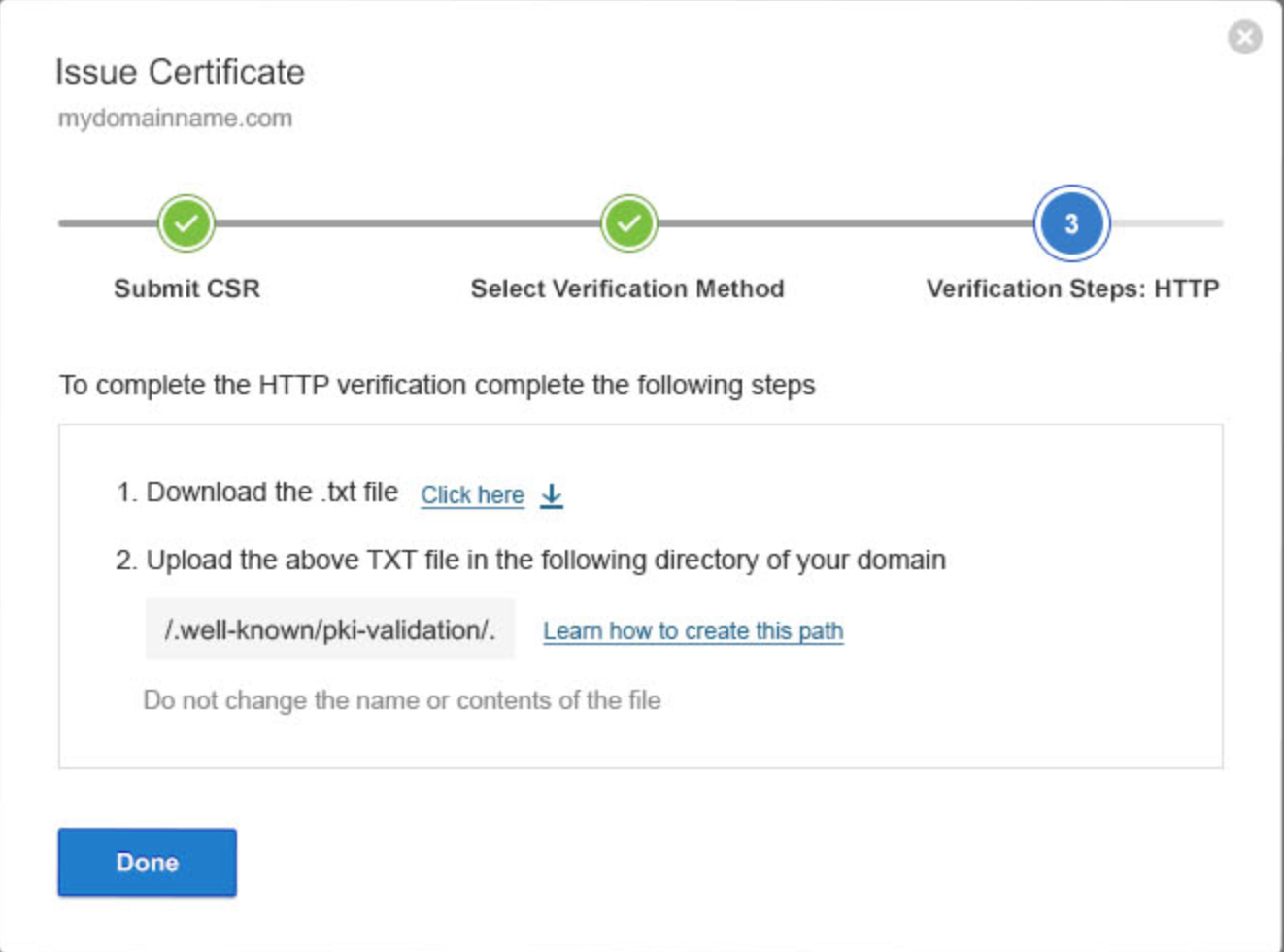 HTTP Verification